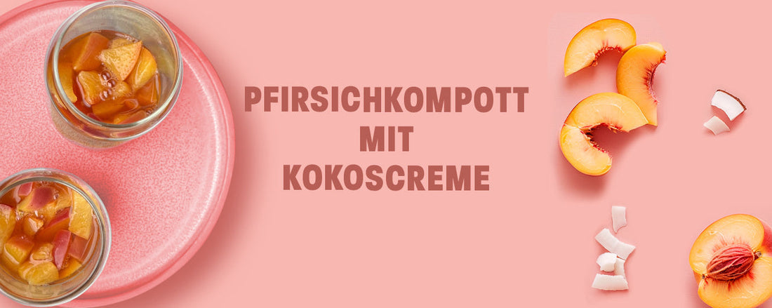 High-Protein Peach Dessert with Coconut Cream